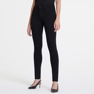 Ag Adriano Goldschmied‎ The Farrah High Rise Ankle Skinny In Black Size 24